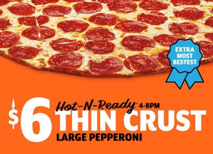 Little caesars nutrition facts thin crust