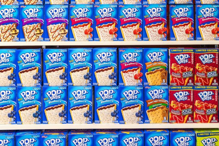 Pop tarts blueberry frosted toaster pastries heb kellogg