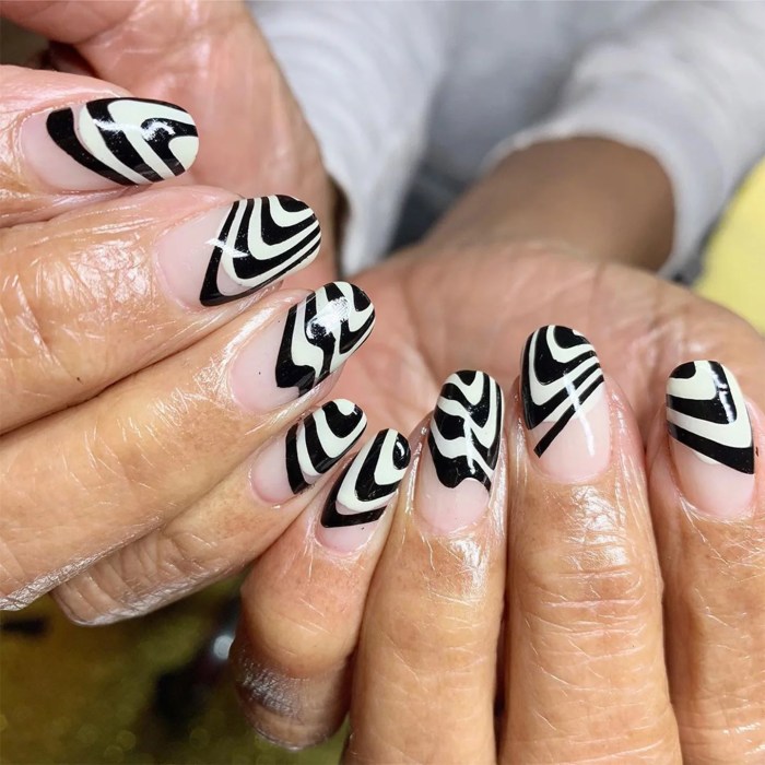 Designs on white nail polish