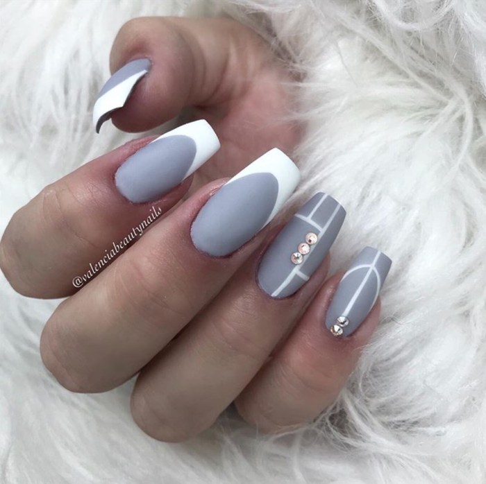 Bluish grey nail polish