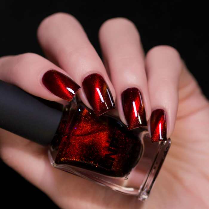 Red black nail designs