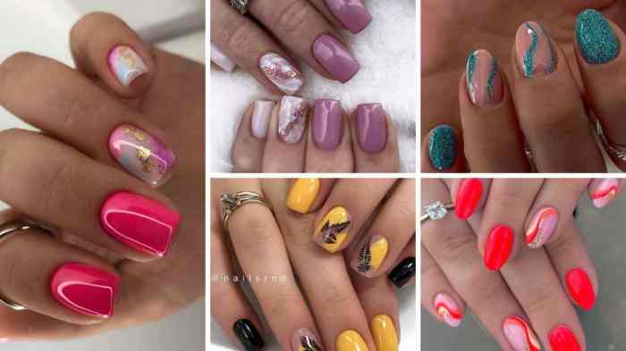 Gel polish designs short nails