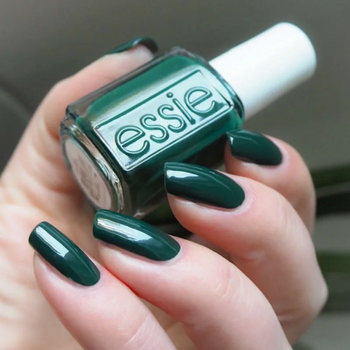 Forest green nail polish