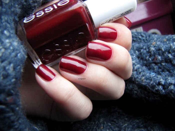 Essie bordeaux nail polish