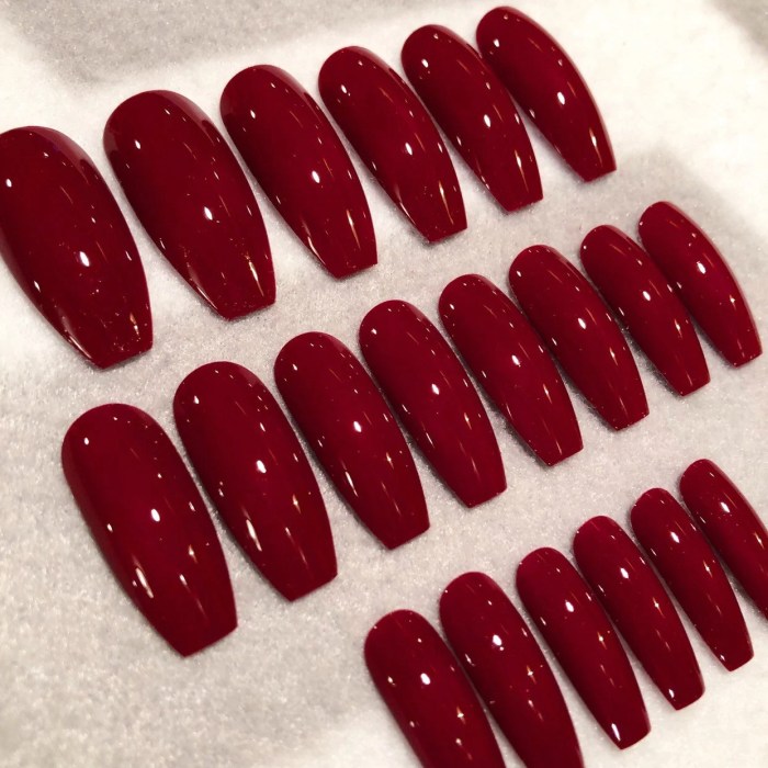 Blood red nail polish color