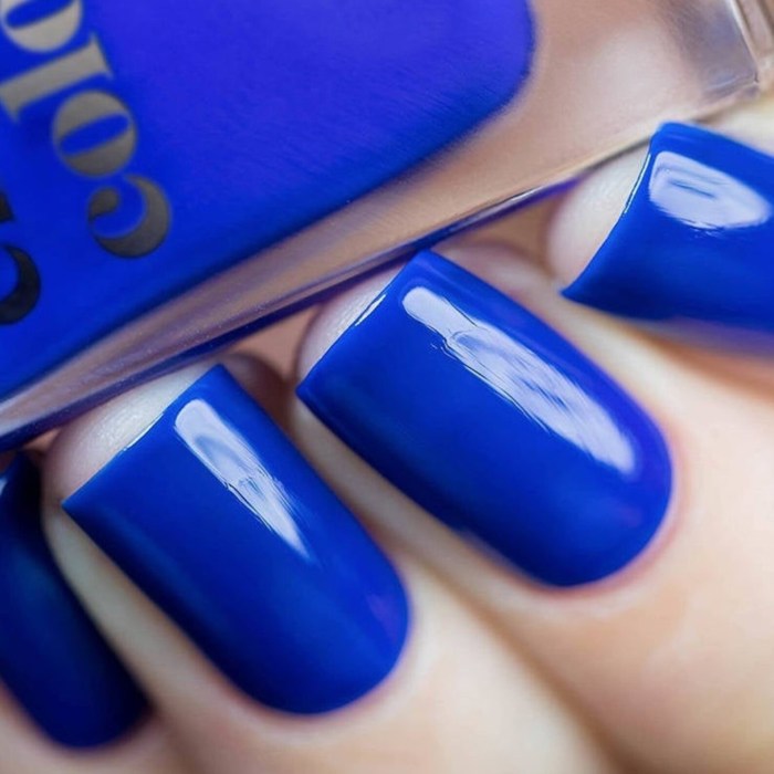 Cobalt blue nail polish