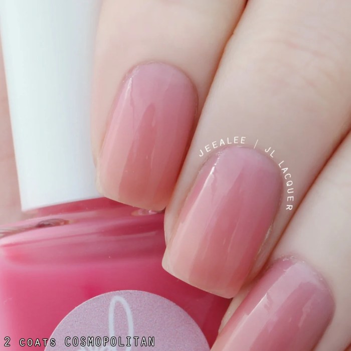 Jelly pink nail polish