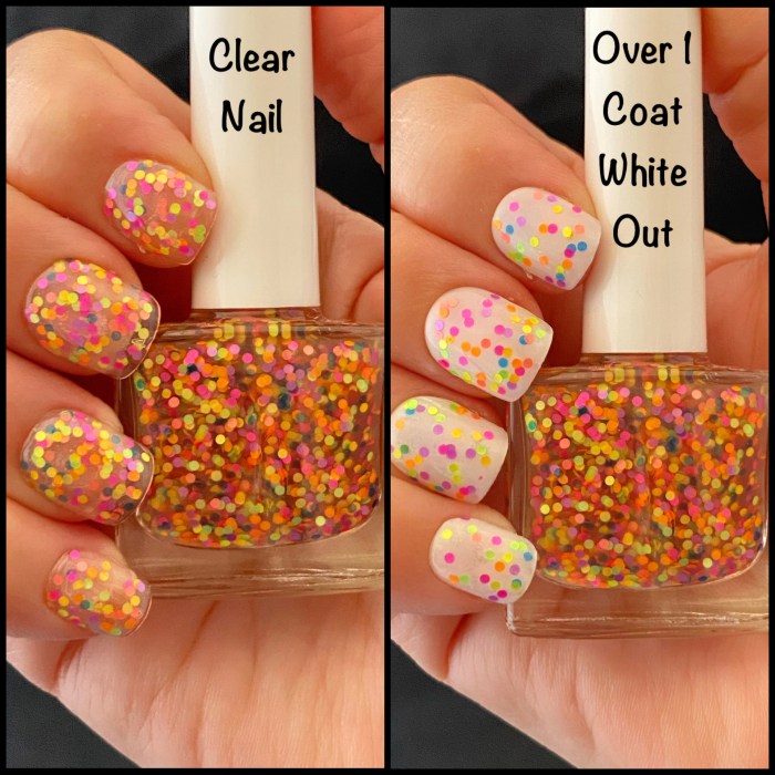 Confetti nail polish