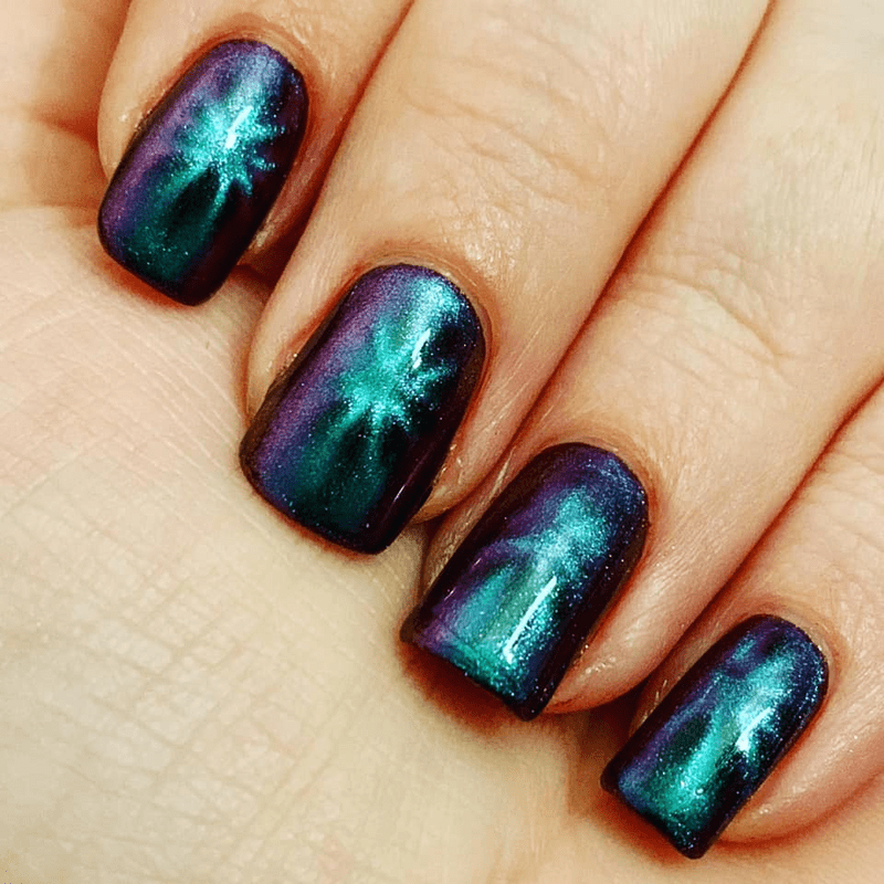 Magnetic nail polish designs