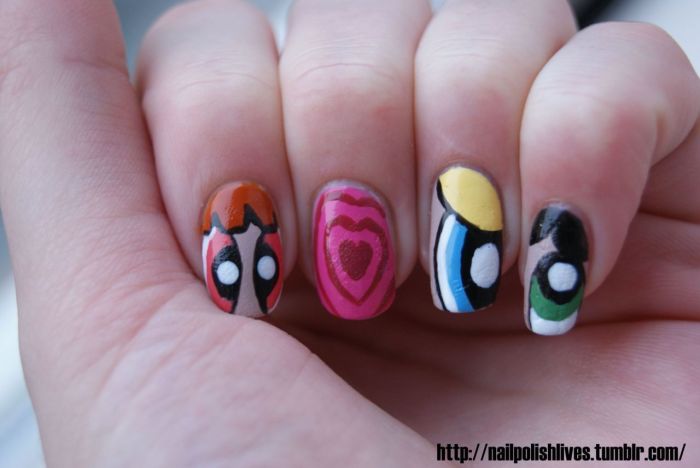 Powerpuff girls nail polish